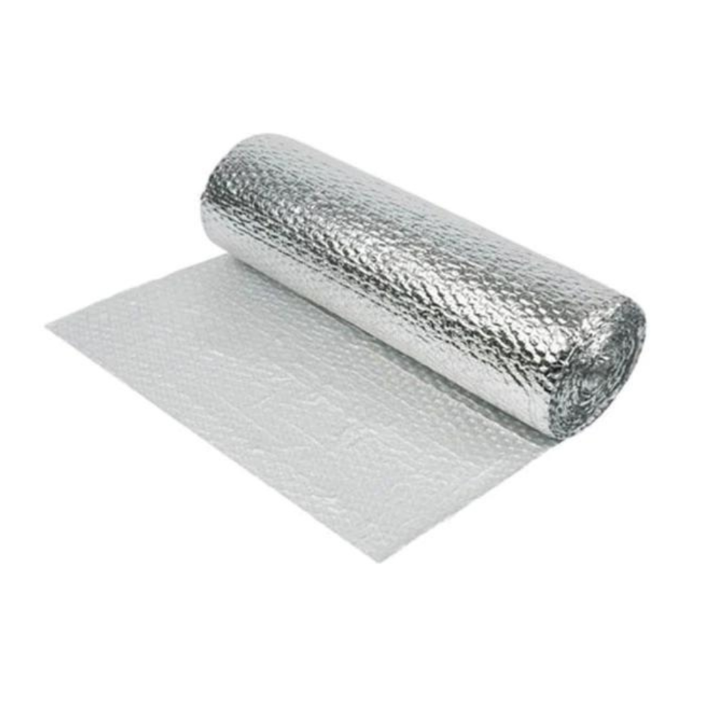 Yuzet 1.2m Wide Silver Multi-purpose Double Aluminium Bubble Insulation Foil. Loft, Wall, Home, Caravan, Attic, Garage, Roof