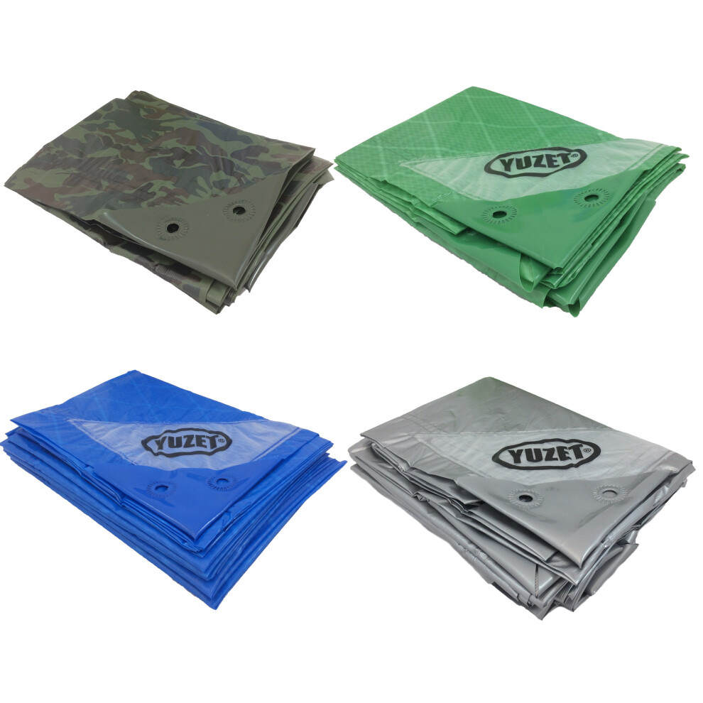 (1.2m x 1.8m, Pink Camouflage) Yuzet Heavy Duty Reinforced Tarpaulin Waterproof Cover Tarp Ground Camping Sheet