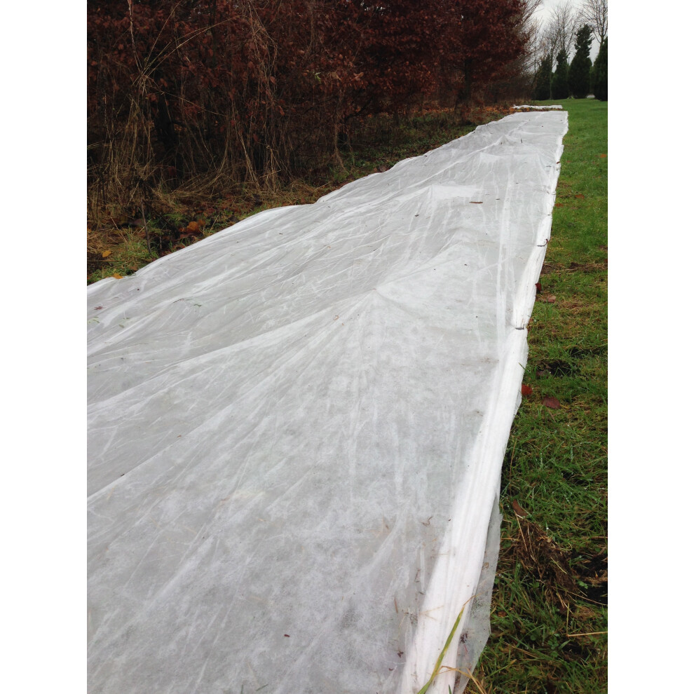 Yuzet 1.5M X 50M 35Gsm Frost Protection Fleece Winter Plant Cover Shrubs Crops