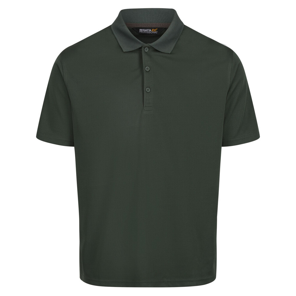 (XL, Dark Green) Regatta Mens Pro Moisture Wicking Polo Shirt