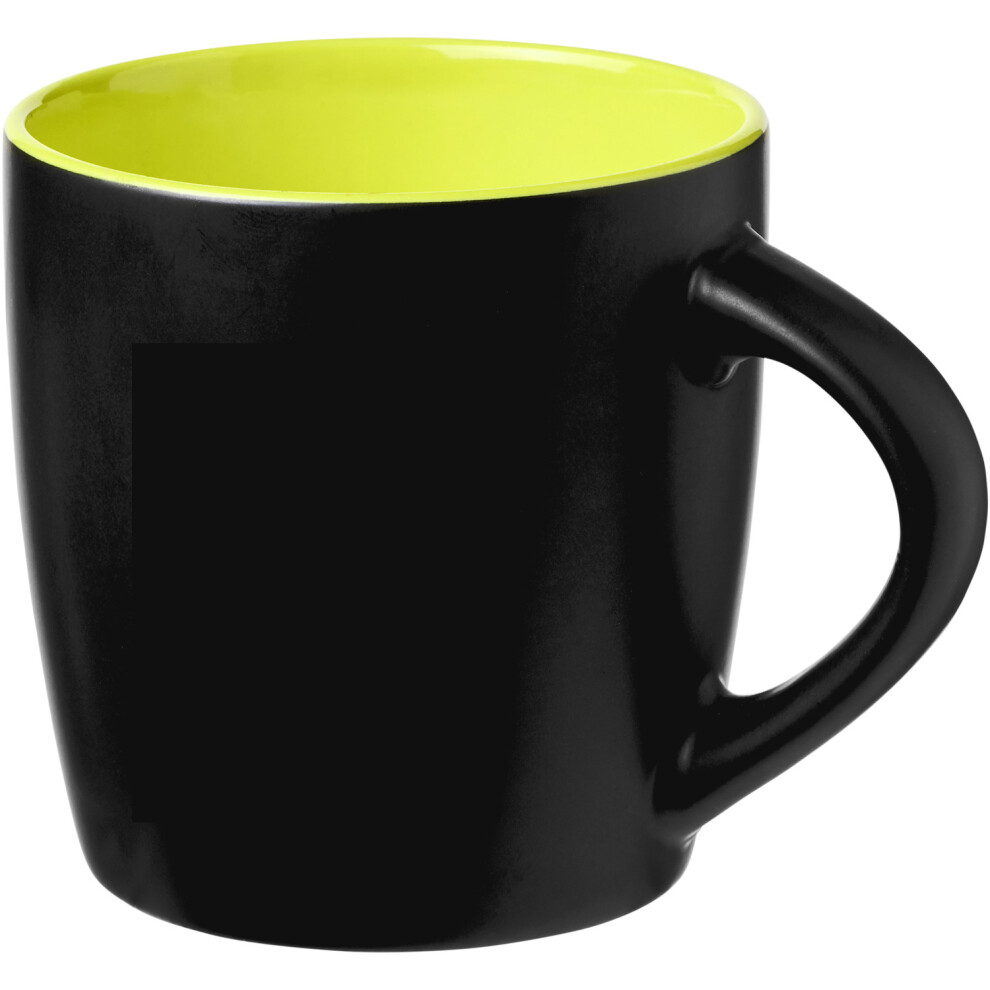 Bullet Black (8.4 X 8.8 Cm, Solid /Lime) Riviera Ceramic Mug Size 8.4