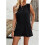 (BLACK, L) Sleeveless Casual Solid Color Pocket Jumpsuit 1