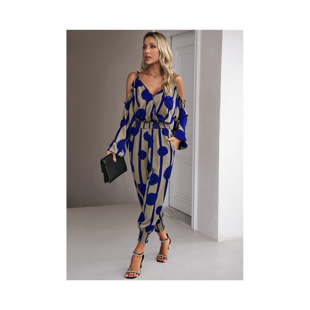 (NAVY, S) Color Block Off-The-Shoulder Waisted Jumpsuit-image-OPC-PDMZ7HK-NEW