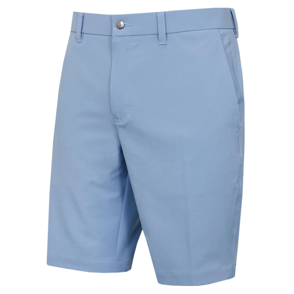 (30" Waist, Chambray) Callaway Golf Mens Chev Tech II Light Active Stretch Waistband Shorts