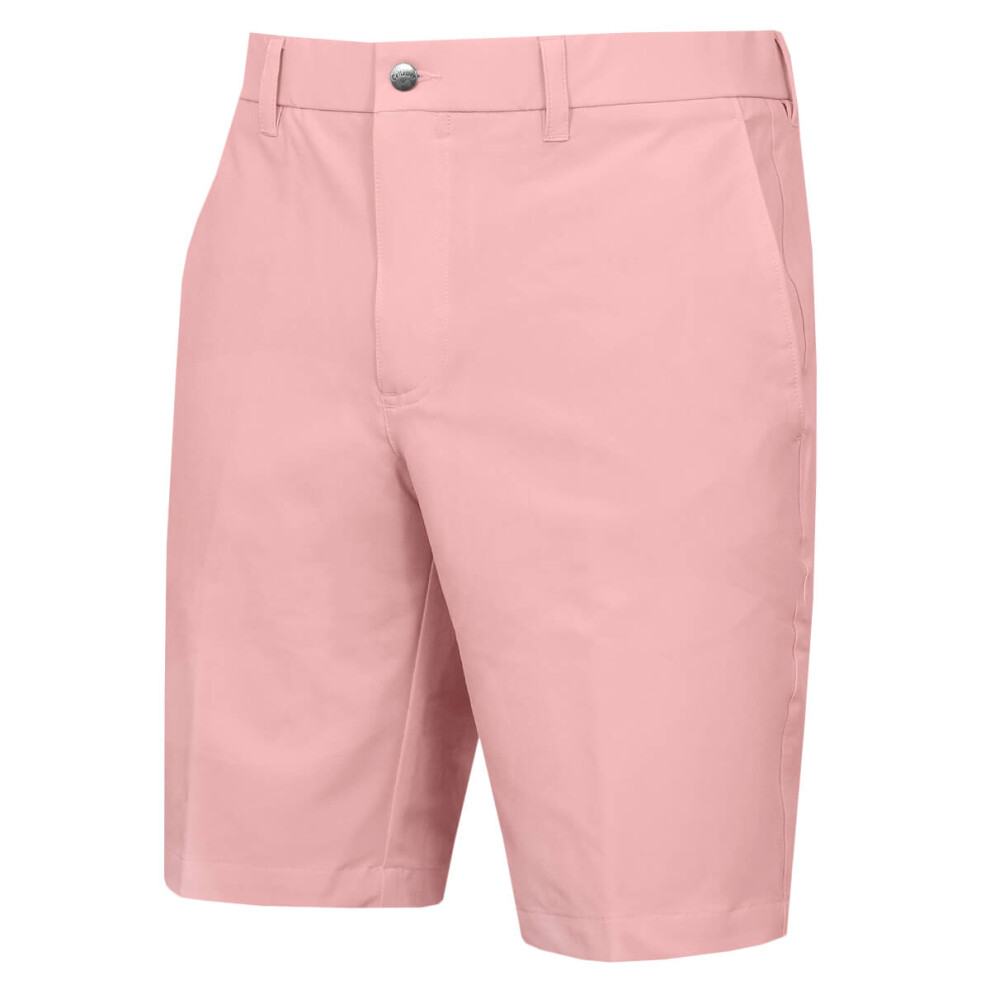 (30" Waist, Candy Pink) Callaway Golf Mens Chev Tech II Light Active Stretch Waistband Shorts