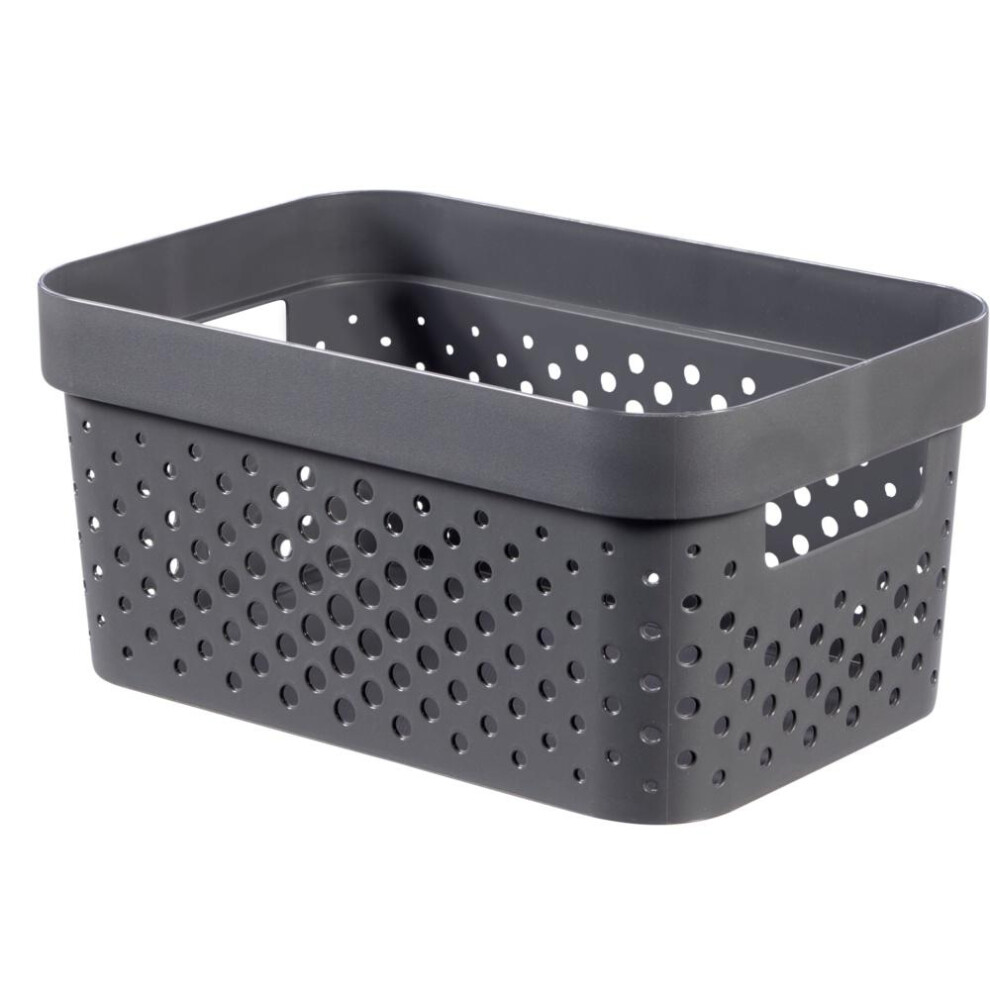 (17L, Dark Grey) Curver Perforated Recycled Basket