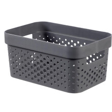 (4.5L, Dark Grey) Curver Perforated Recycled Basket