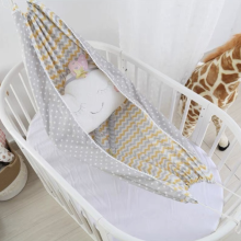 (Yellow Wave) Portable Newborn Baby Hammock Indoor Outdoor Swing Hanging Crib Infant Sleep Bed