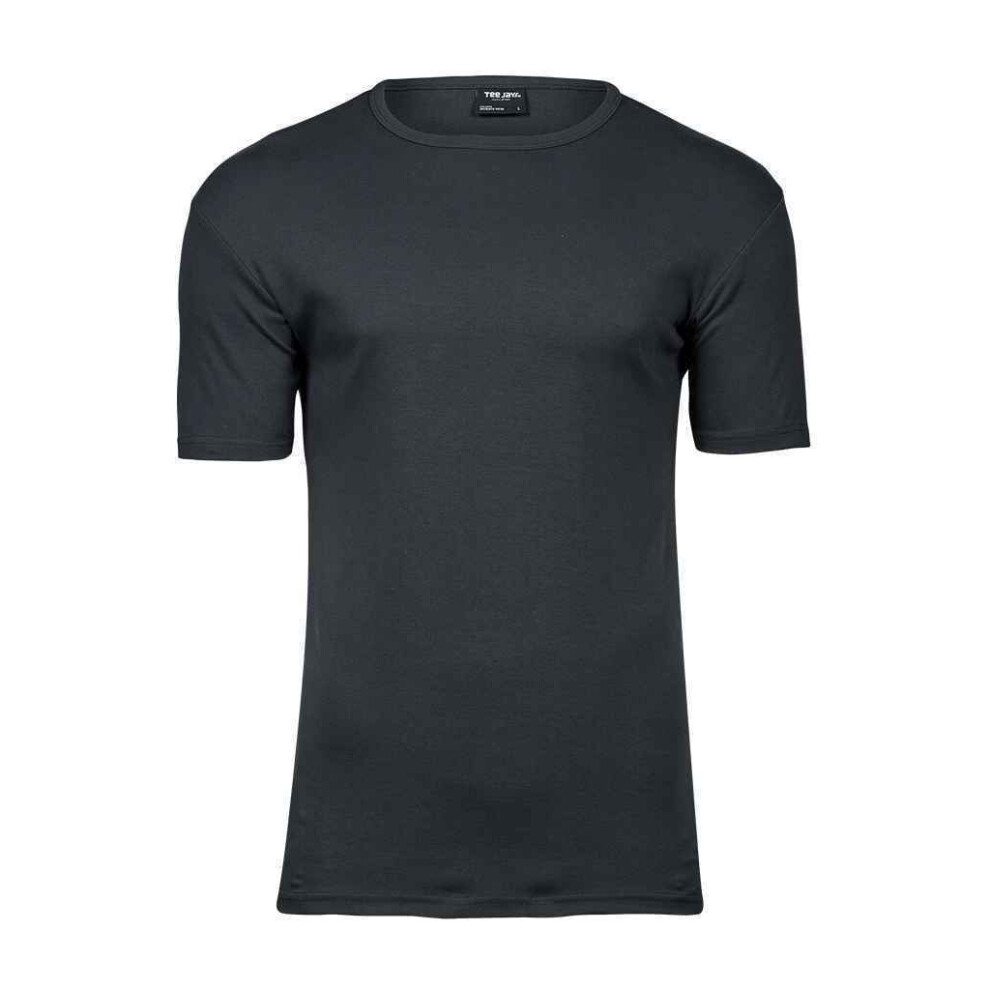 Tee Jays Men's Grey (L, Dark ) Interlock T-Shirt