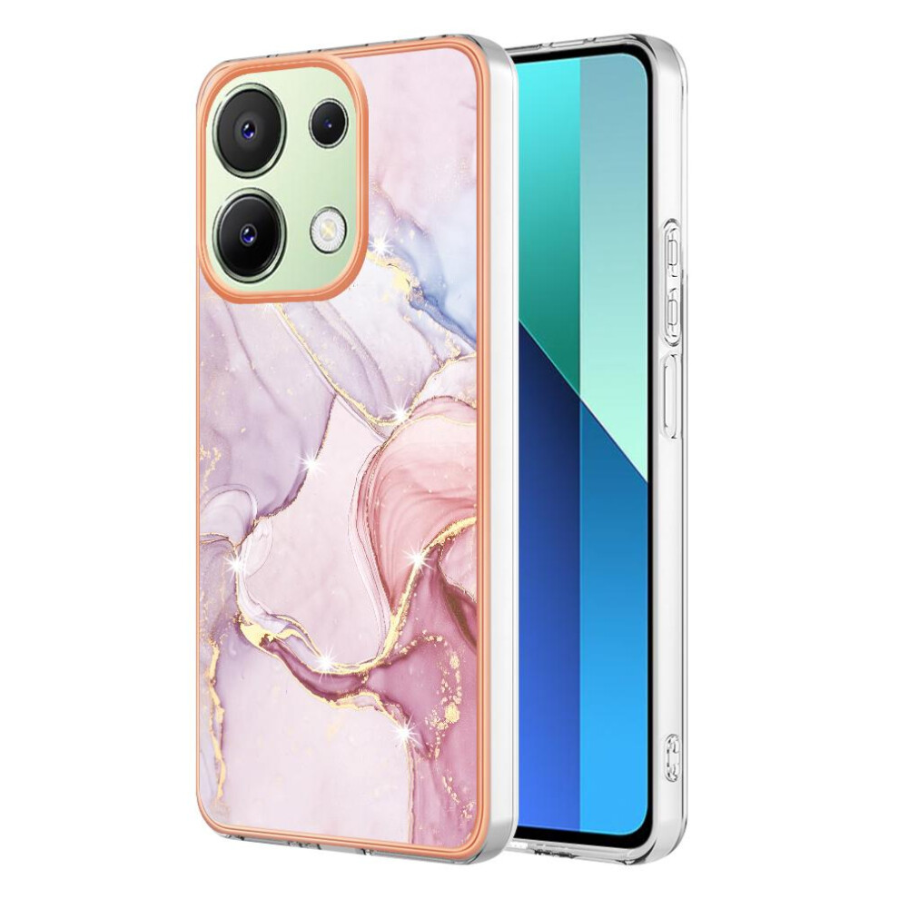 (Pink) Case For Xiaomi Redmi Note 13 4G Marble Pattern Protection Soft Bumper Slim Tpu Pink 764762587949