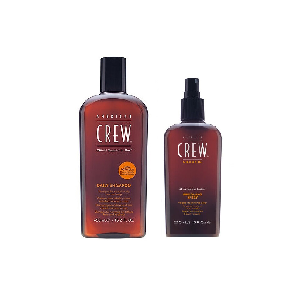 American Crew Daily Moisturizing Shampoo 450ml and Grooming Spray 250ml