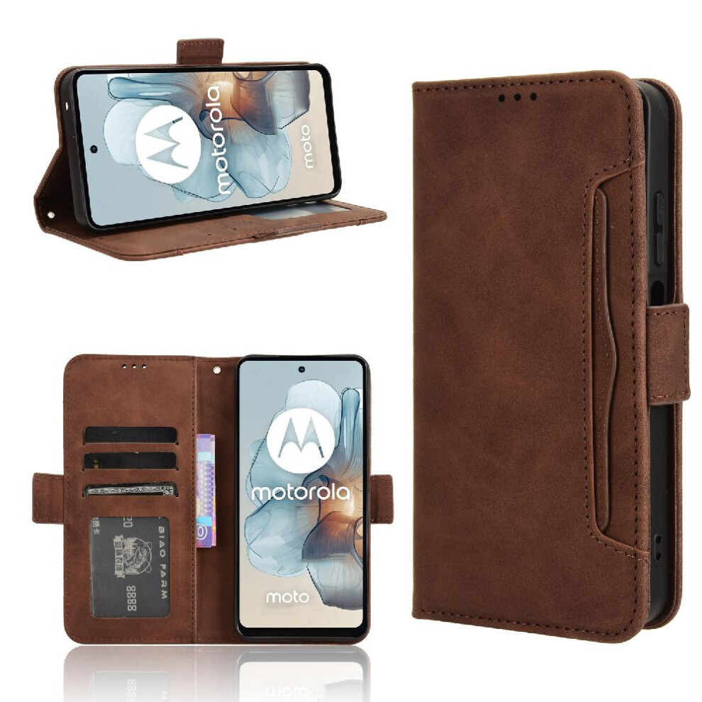 (Blue) Case For Motorola Moto G34 5G Leather Wallet Cover Magnetic Closure Adjustable Detachable Card Holder Blue 764762589226