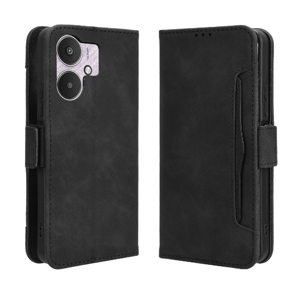 (Black) Case For Xiaomi Redmi 13C 5G/4G Magnetic Closure Leather Wallet Cover Adjustable Detachable Card Holder Black 764762589332