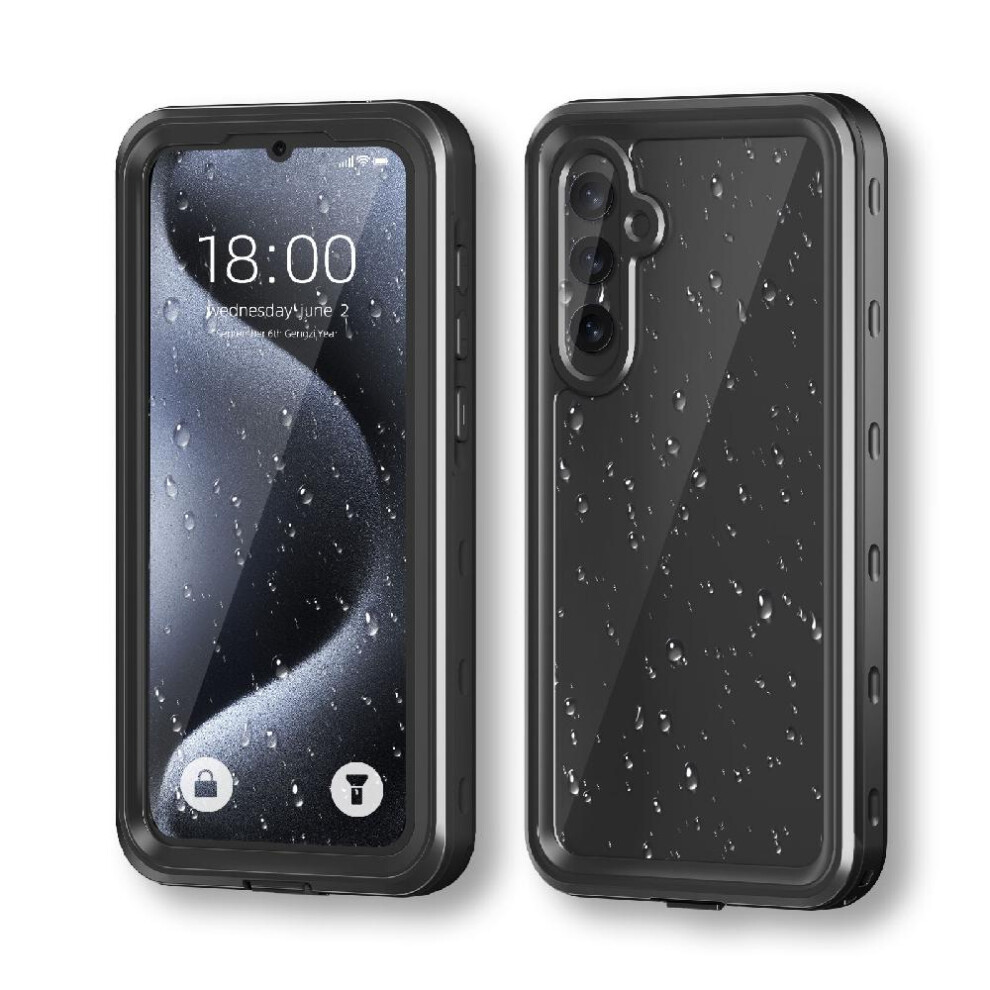 (Black) Case For Samsung Galaxy A35 5G In Screen Protector Waterproof Built Ip68 Waterproof Full 12Ft Military Shockproof Black 764762591229