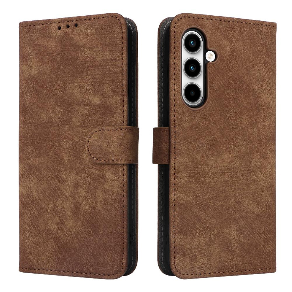 (Brown) Case For Samsung Galaxy A35 5G Flip Folio Wallet Card Slots Cover Rfid Blocking Magnetic Closure Pu Leather Brown 764762591236