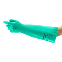 ANSELL ALPHATEC SOLVEX 37-185 GAUNTLET GLOVES GREEN M