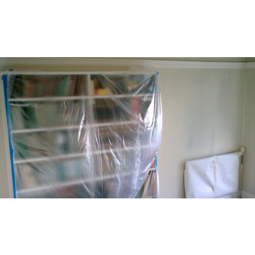 Yuzet Clear Builders Decorators Polythene Dust Protective Sheet TPS Polythene 4m x 25m 1
