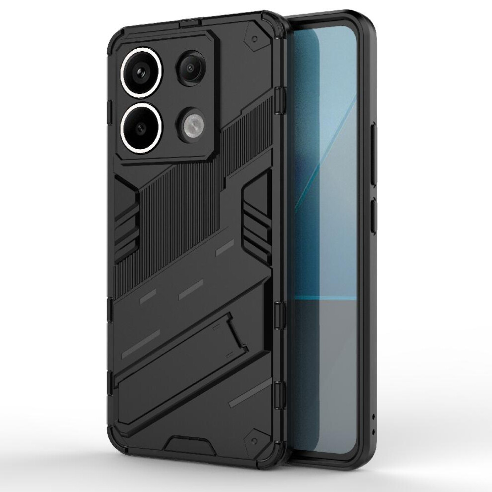 (Black) Case For Xiaomi Redmi Note 13 Pro 5G Rugged Military Kickstand Protective Cover Black 764762592196