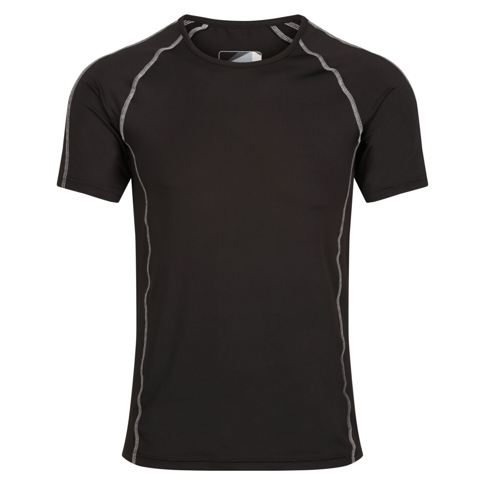 (3XL, Black) Regatta Mens Pro Short-Sleeved Base Layer Top