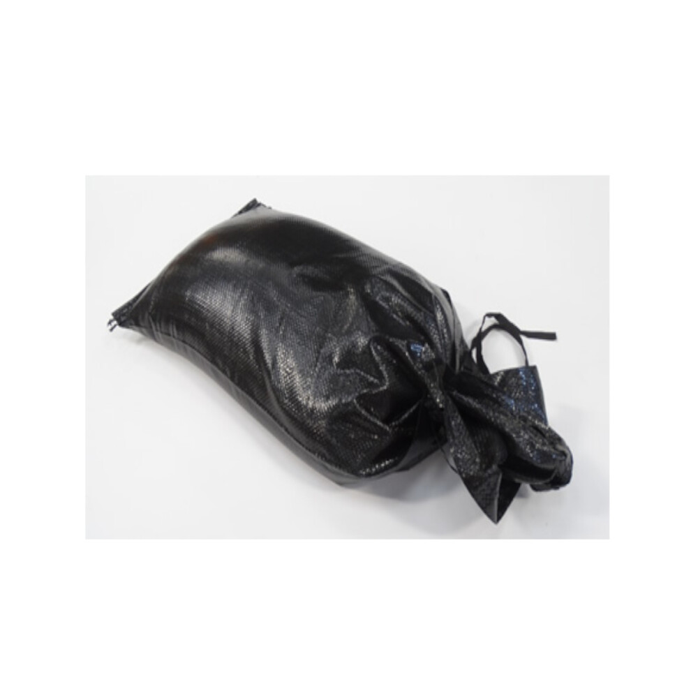 Pack of 25 Yuzet Black PP Sand Bags With Ties Flood Protection Sack Sandbag