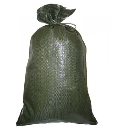 Yuzet Pack of 5 Yuzet Green PP Sand Bags With Ties Flood Protection Sack Sandbag