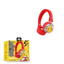 (Pokemon Red) Kids Headset Cartoon Wireless Bluetooth Headphones