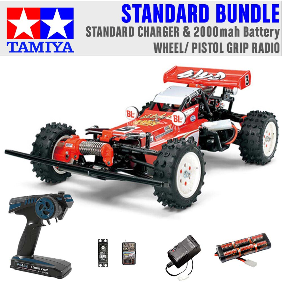 TAMIYA RC 58391 Hot Shot 2007 1:10 Standard Wheel Radio Bundle