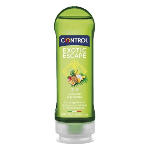 Gel de massagem - CONTROL - 2-1 - Exótico - 200ml - Compatível com preservativo