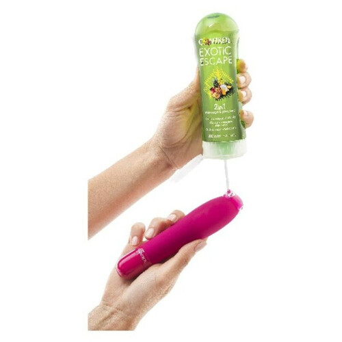 Gel de massagem - CONTROL - 2-1 - Exótico - 200ml - Compatível com preservativo 2