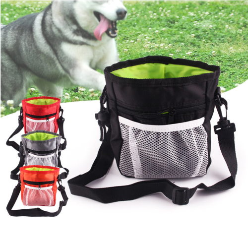 (Red) Portable Dog Snack Bag Pet Training Accessories 1