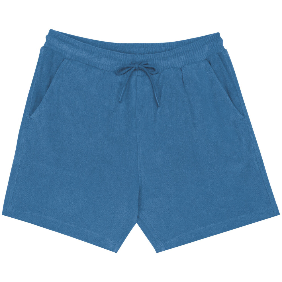(M, Riviera Blue) Native Spirit Mens Terry Towel Shorts-image-OPC-PDN2R6P-NEW
