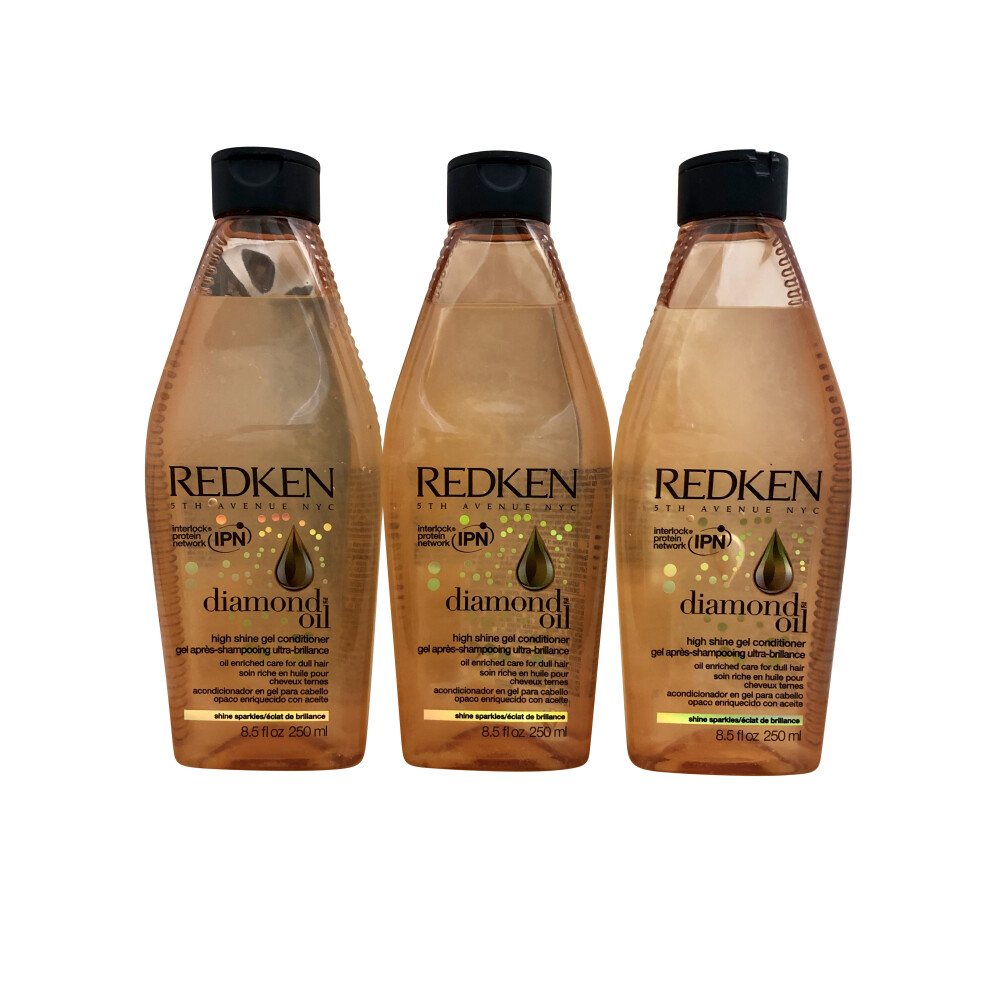 Redken Diamond Oil High Shine Gel Conditioner 8.5 OZ Set of 3