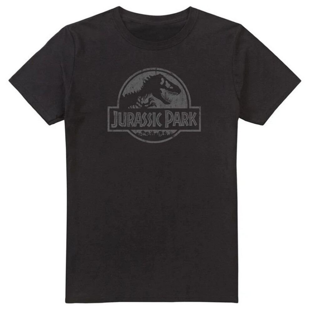 Jurassic Park Mens Monochrome Logo T-Shirt