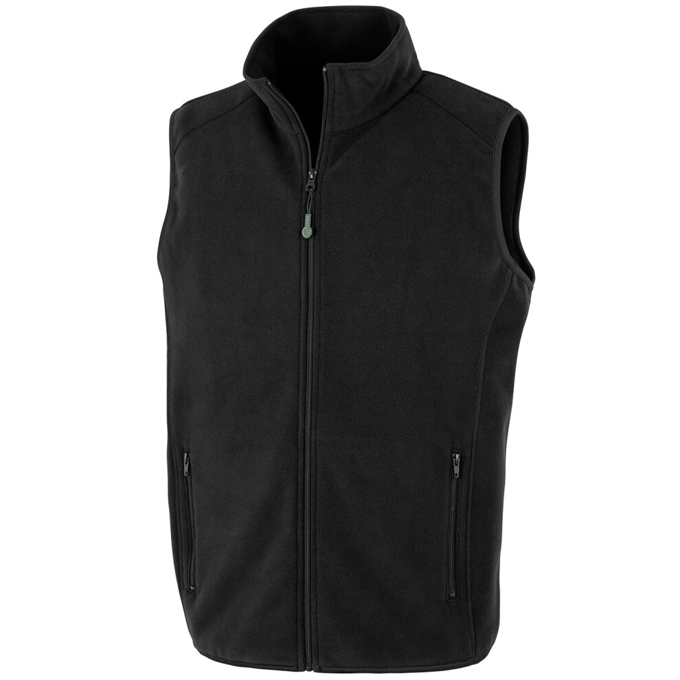 (S, Black) Result Genuine Recycled Mens Polarthermic Fleece Body Warmer