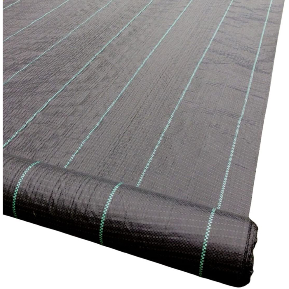 Yuzet (2M X 10M + 100 Pegs) 2M Wide Heavy Duty Weed Control Ground Cover Fabric Membrane Pegs