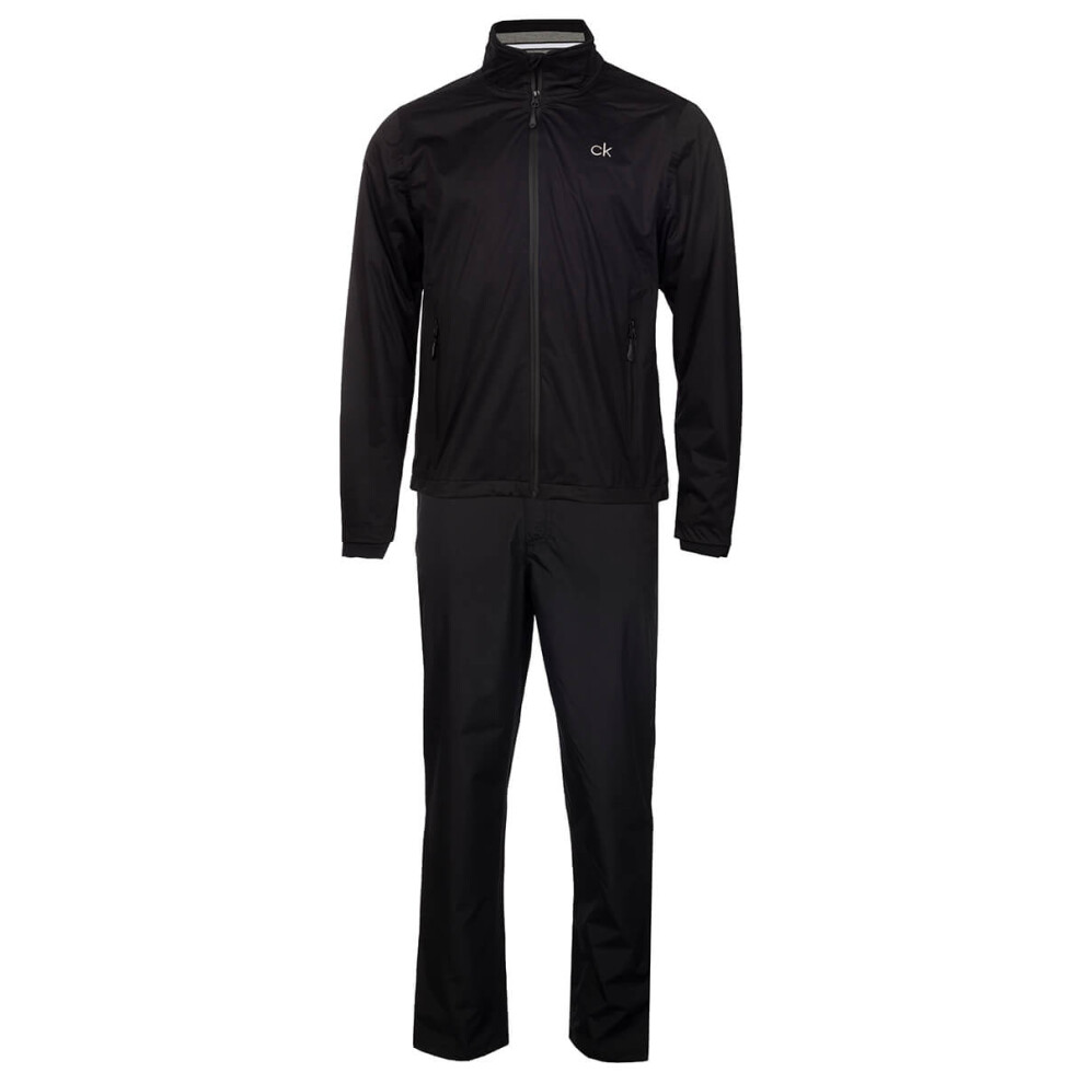 (S, Black) Calvin Klein Mens 2021 Sacramento Waterproof Lightweight Golf Suit