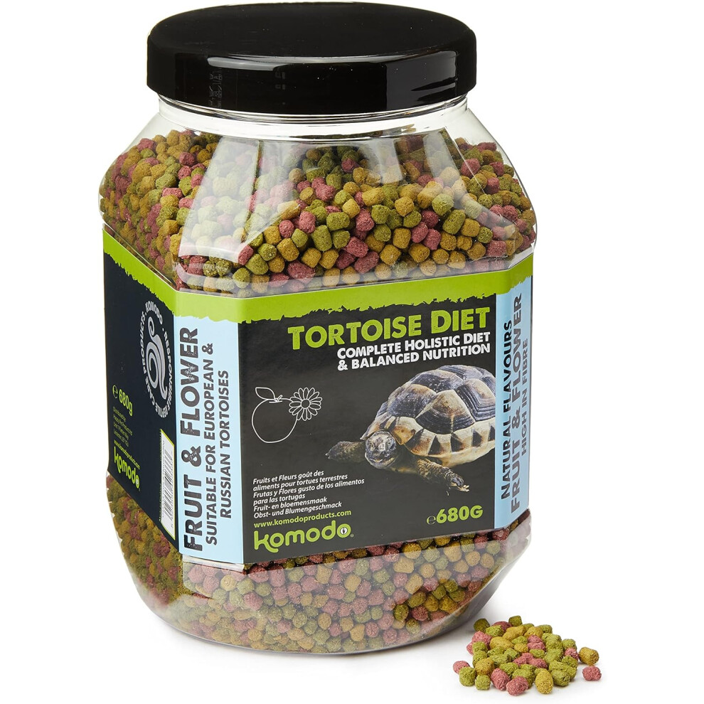 Komodo Complete Holistic Tortoise Diet Fruit and Flower 680 g Balanced