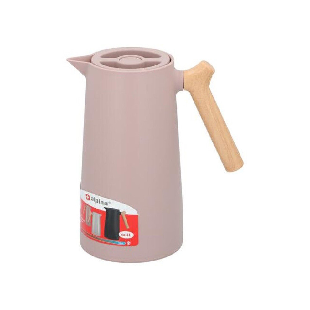 (1L Insulated Vacuum Jug Flask Hot Tea Coffee Pot Drinks Soup Travel Carry Handle) 1L Insulated Vacuum Jug Flask Hot Tea Coffee Pot Drinks Soup Travel