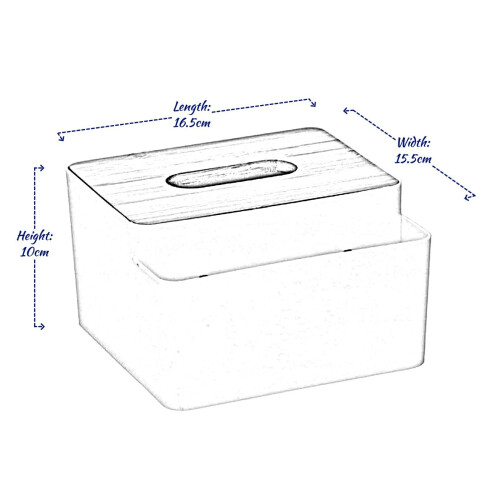 Alpina Tissue Box Dispenser Napkin Storage Box Holder Makeup Cosmetic 2