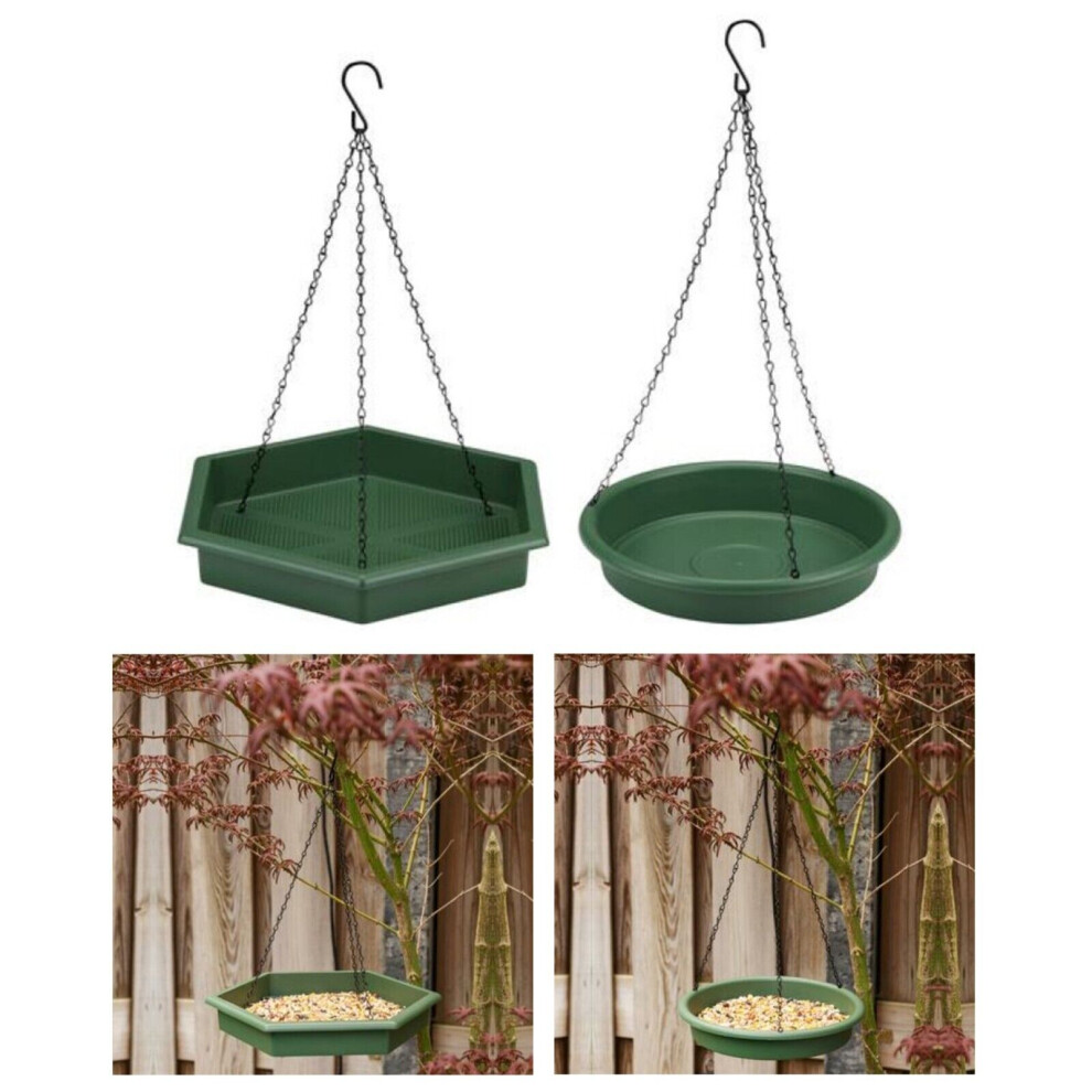 Bird Feeder & Bird Bath Hanging Garden Feeding  Water Bath Outdoor 2X