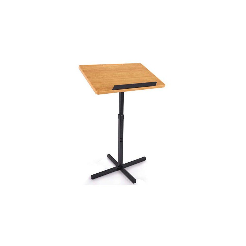Pyle Portable Floor Lectern Podium Stand-Height Adjustable Steady Standing Design Teacher Speaker Lecture Classroom Presentation Stand,PLCTND44,Black