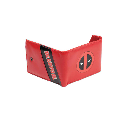 Marvel Deadpool Wallet Deadpool face logo new Official Marvel Red Trifold