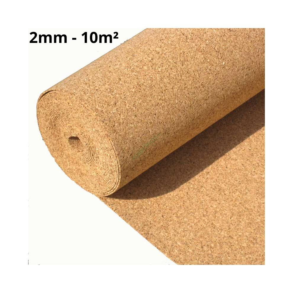 Cork roll 2mm 10m2 (107.63sqft)