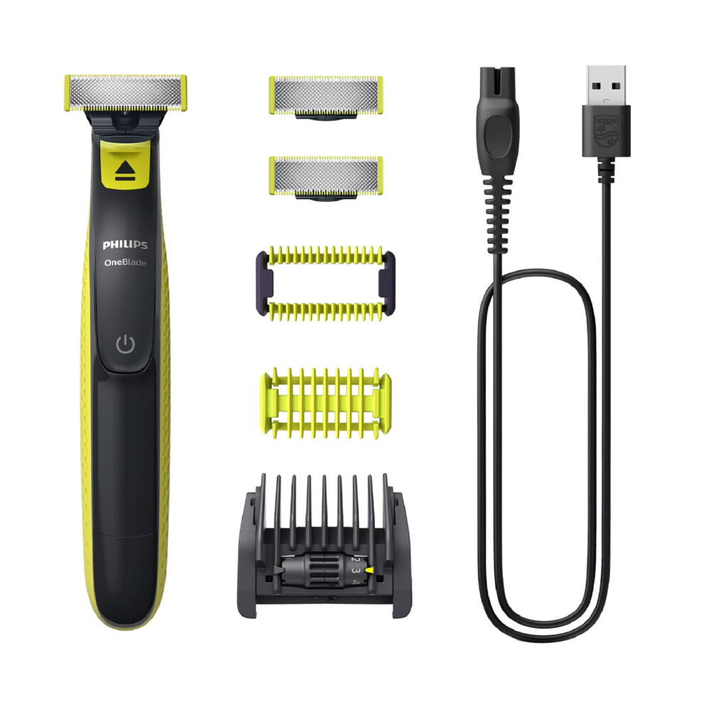 Philips OneBlade Original Hybrid Face + Body - Electric Beard Trimmer, Shaver and Body Groomer, 1 x Body Kit (Model QP2824/30)