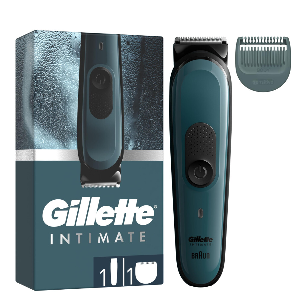 Gillette Intimate i3 Trimmer for Men, Pubic Hair Trimmer & Shaver for Men, SkinFirst Technology, Lifetime Sharp Blades, Waterproof