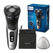 Philips Series 3000 Wet & Dry Electric Shaver S3241/12 with SkinProtect, 5D Pivot & Flex Heads, Pop-Up Trimmer, USB-A Charging Cable