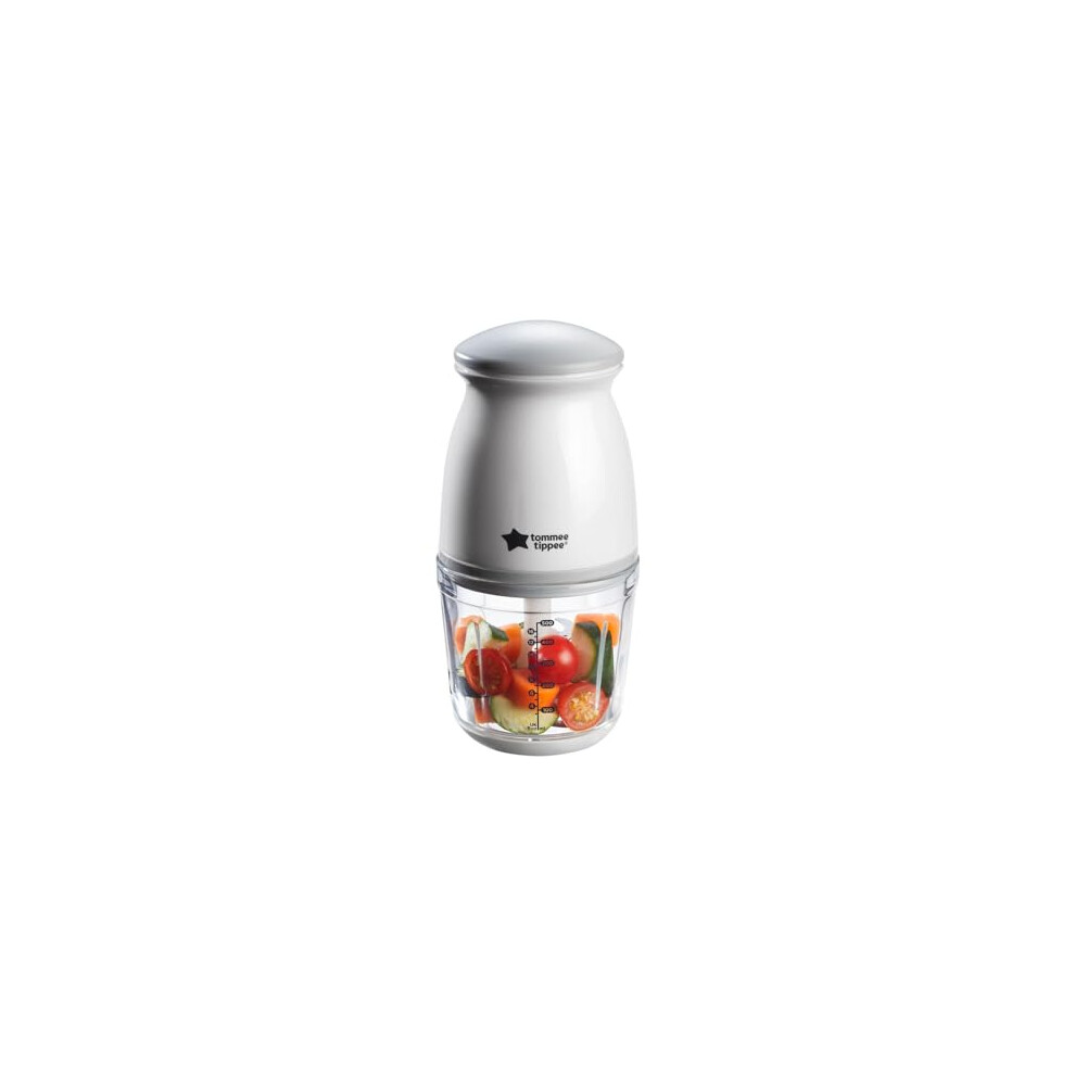 Tommee Tippee Quick-Chop Mini Baby Food Blender and Chopper for All Stages of Weaning, Durable Glass Bowl , 500ml Capacity, 200W Motor,)