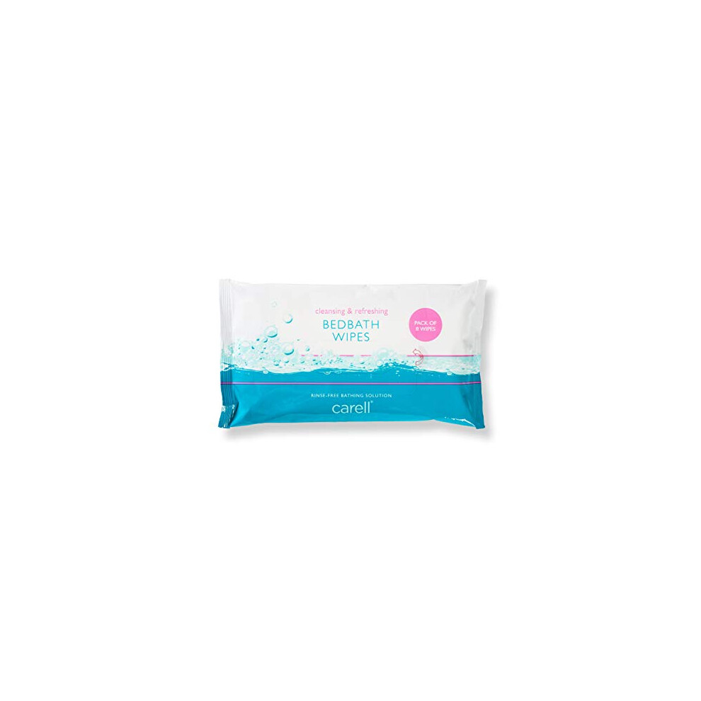 Clinell Carell Bed Bath Wipes Pack Of 24 - 8 Wipes Per Pack (192 Wipes) - Easy To Use, Containing Aloe Vera, Dermatologically Tested