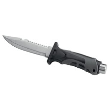 SEAC Unisex 0550017520000a Seac Hammer Diving Knife for Apnea and Scuba Diving Dagger with Straps, Black, One Size UK