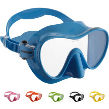 Cressi F1 Mask - Frameless Diving and Snorkelling Mask, Blue, One Size, Unisex Adult
